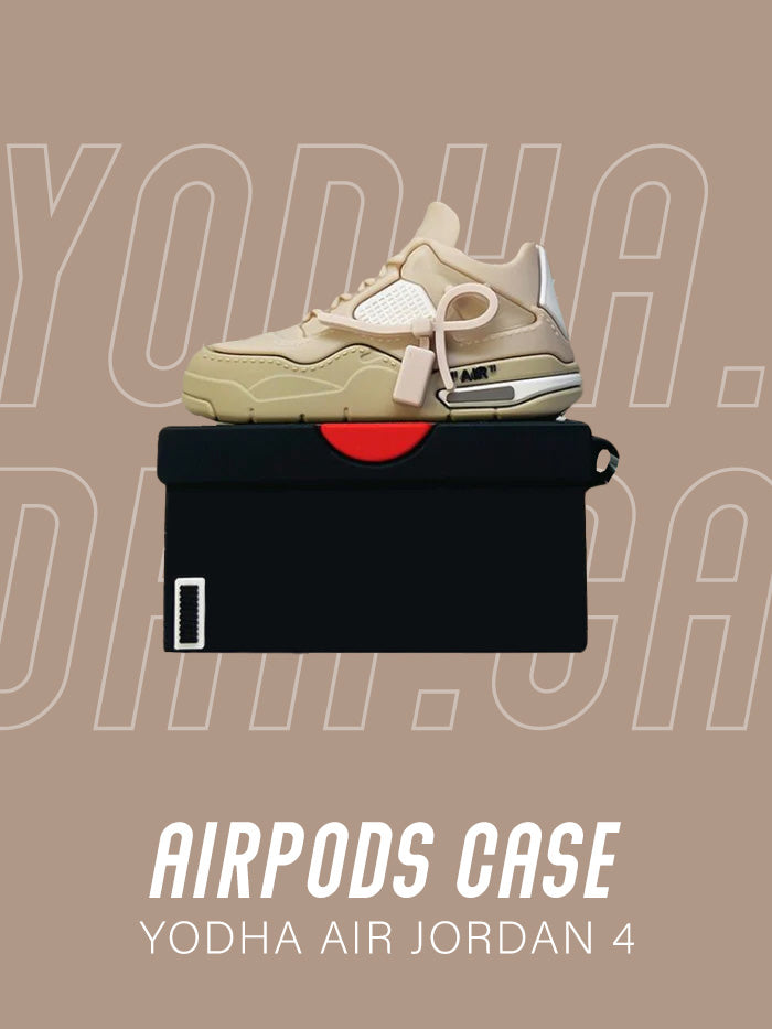 Air 1 High Cream/Black Sneaker Airpods Case